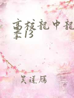 高校龙中龙第二季13