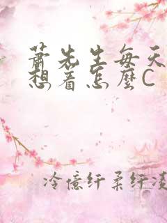 萧先生每天都在想着怎么C