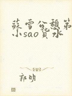 苏雪公憩第一章小sao货水