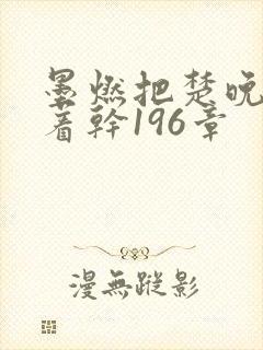 墨燃把楚晚宁按着干196章