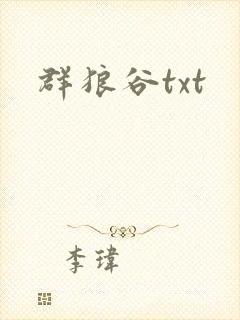 群狼谷txt