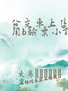 公交车上售票员用b验票小镇