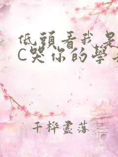 低头看我是怎么C哭你的学长