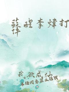 苏醒李炜打架事件