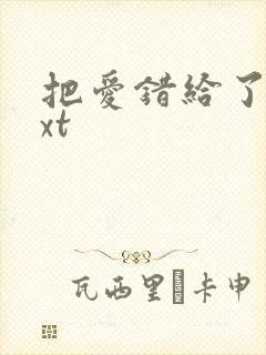 把爱错给了你txt