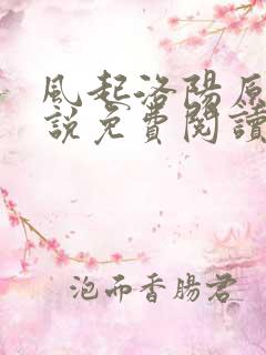 风起洛阳原著小说免费阅读