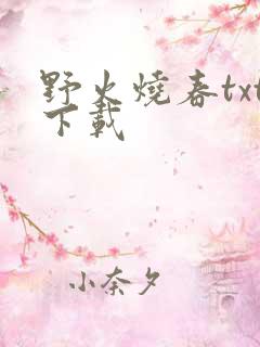 野火烧春txt下载