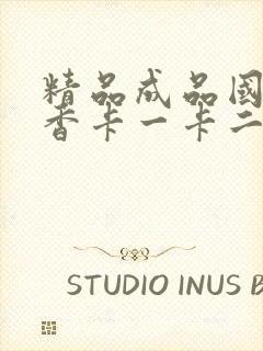 精品成品国色天香卡一卡二摄像头