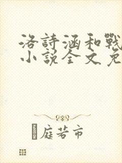 洛诗涵和战寒爵小说全文免费阅读正版笔趣阁