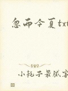 忽而今夏txt
