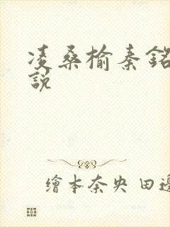 凌桑榆秦铭畅小说