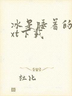 冰是睡着的水txt下载