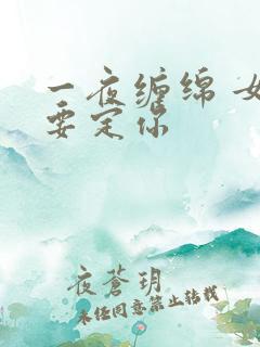 一夜缠绵 女人要定你