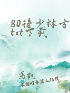 80后少林方丈txt下载