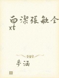 白洁张敏全集txt