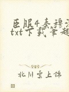 臣服4秦穆沈流txt下载笔趣阁