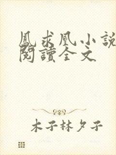 凤求凰小说免费阅读全文