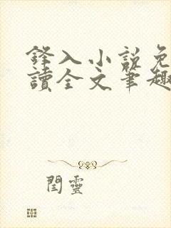 锋入小说免费阅读全文笔趣阁