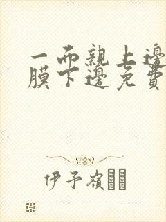 一面亲上边一面膜下边免费阅读