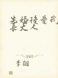 先婚后爱我的市长大人封面