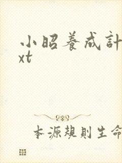 小昭养成计划txt