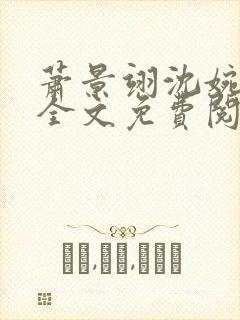 萧景翊沈婉小说全文免费阅读