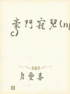 豪门宠儿(npc)封面