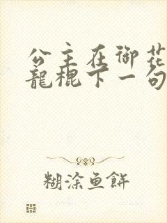 公主在御花园吃龙棍下一句封面