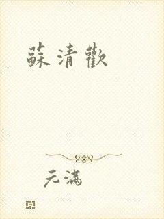 苏清欢封面