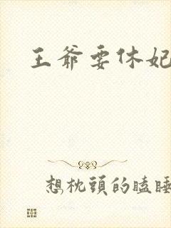 王爷要休妃封面