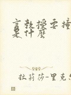 言教授要撞坏了是什么