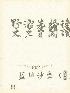 野涩先婚后爱全文免费阅读笔趣阁