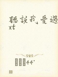 听说我爱过你txt