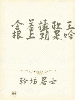 含着摄政王的紫根上朝是啥小说