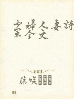 少妇人妻诗雨小军全文