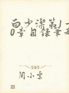 白少洁第1一40章目录笔趣阁