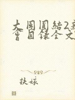 大团圆结2亲情会目录全文阅读视频封面