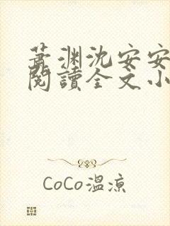 萧渊沈安安免费阅读全文小说