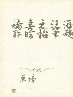 娇妻之泛海之舟许晗怡笔趣阁封面