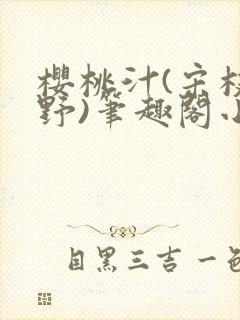 樱桃汁(宋枝江野)笔趣阁小说渡欲封面