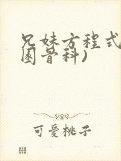 兄妹方程式(校园骨科)