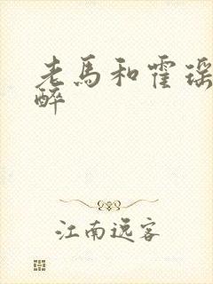 老马和霍瑶瑶喝醉