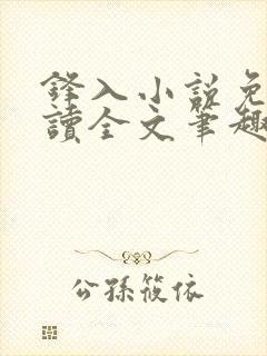 锋入小说免费阅读全文笔趣阁