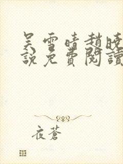 吴雪晴赵晓东小说免费阅读