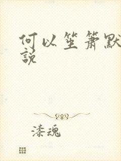 何以笙箫默 小说封面