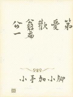 公翁欢爱第三十一篇封面