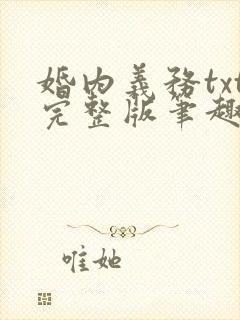 婚内义务txt完整版笔趣阁封面