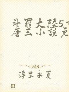 斗罗大陆5重生唐三小说免费阅读