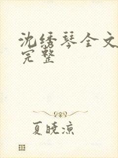 沈绣琴全文阅读完整