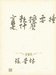 言教授要撞坏了是什么